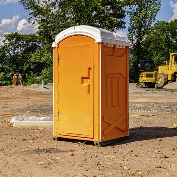 can i customize the exterior of the porta potties with my event logo or branding in River Ranch